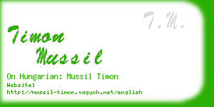 timon mussil business card